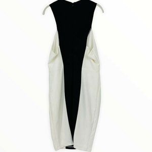 Alex Admor Front Zipped Bodycon Dress Black Large